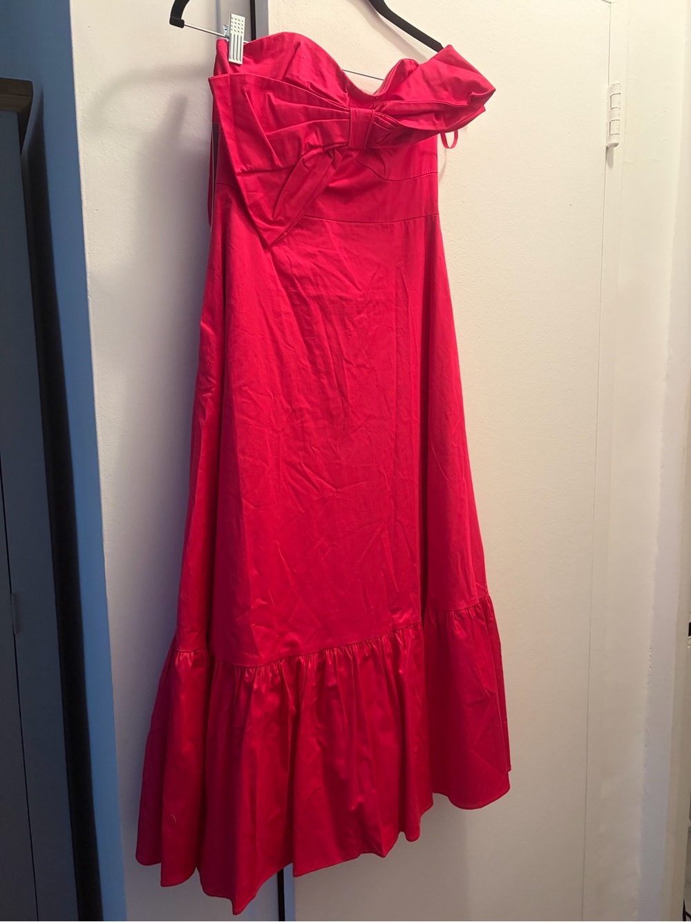 Strapless Pink Ruffle-Hem Dress - NWT